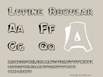 Lupine Regular Brendel            :07.07.1995 Font Sample