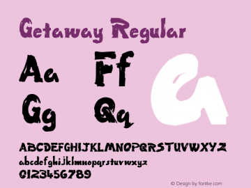 Getaway Regular Brendel            :06.07.1995 Font Sample