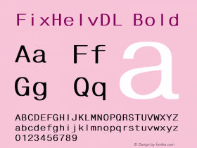 FixHelvDL Bold Unknown Font Sample