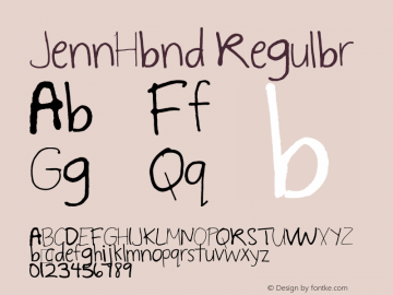 JennHand Regular 1.1图片样张