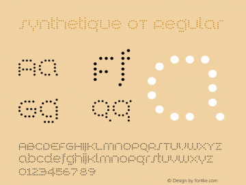 Synthetique OT Regular Version 1.000 Font Sample