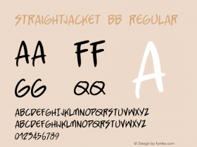 StraightJacket BB Regular Version 1.000 Font Sample