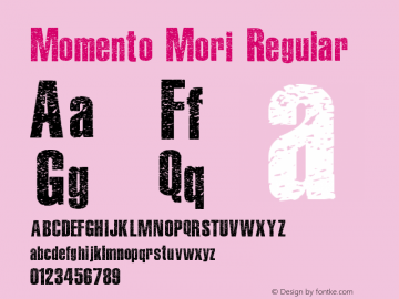 Momento Mori Regular Version 1.00 March 7, 2008, initial release图片样张