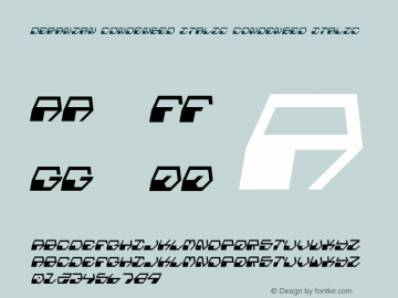 Deranian Condensed Italic Condensed Italic 001.000图片样张