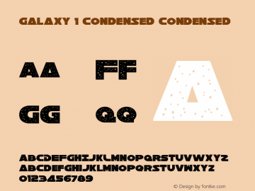 Galaxy 1 Condensed Condensed 1 Font Sample