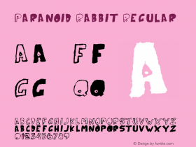 Paranoid Rabbit Regular Version 1.03 March 2008 Font Sample