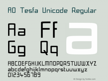 A0 Tesfa Unicode Regular Version 1.000图片样张