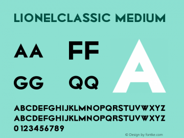 LionelClassic Medium Version 001.000 Font Sample