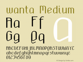 wanta Medium Version 0.91 Font Sample