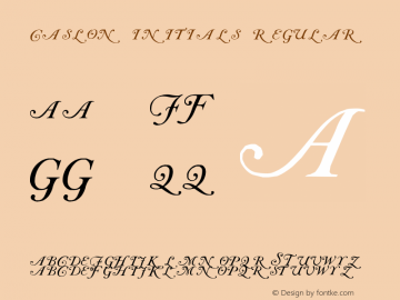 Caslon Initials Regular Version 001.003图片样张