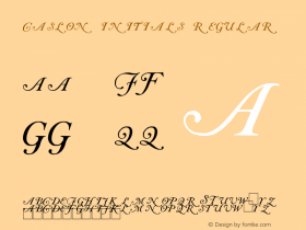 Caslon Initials Regular 001.003图片样张