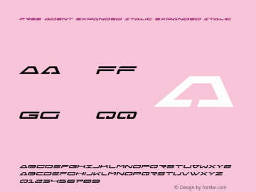 Free Agent Expanded Italic Expanded Italic Version 2.0; 2015图片样张