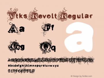 Vtks Revolt Regular Version 1.00 April 9, 2008, initial release Font Sample