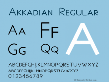 Akkadian Regular Version 2.01图片样张