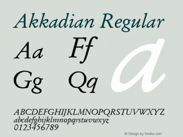 Akkadian Regular Version 7.13图片样张