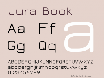 Jura Book Version 2.3 Font Sample