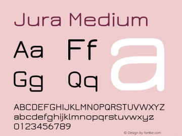 Jura Medium Version 2.6 Font Sample