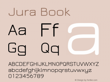 Jura Book Version 2.5 Font Sample