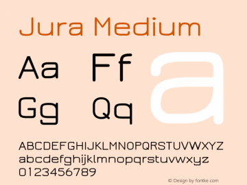 Jura Medium Version 2.5.1 Font Sample