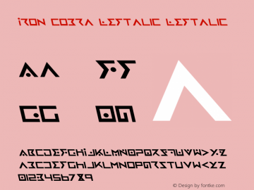 Iron Cobra Leftalic Leftalic 001.000 Font Sample