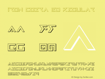 Iron Cobra 3D Regular 001.000 Font Sample