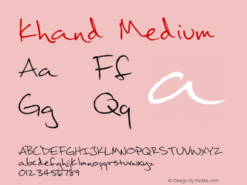 khand Medium Version 001.000 Font Sample