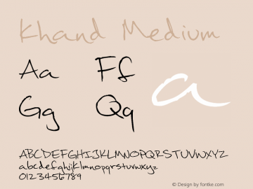 khand Medium Version 001.000 Font Sample