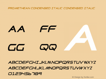 Promethean Condensed Italic Condensed Italic 001.000图片样张
