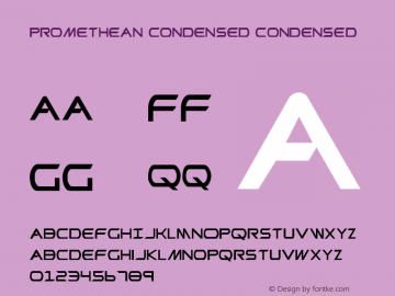 Promethean Condensed Condensed 001.000 Font Sample