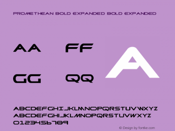 Promethean Bold Expanded Bold Expanded 001.000 Font Sample