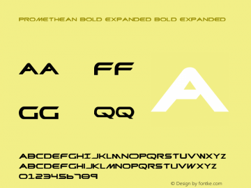 Promethean Bold Expanded Bold Expanded 001.000 Font Sample