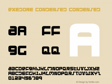 Exedore Condensed Condensed 001.000图片样张