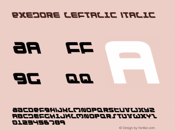 Exedore Leftalic Italic 001.000图片样张