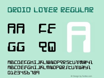 Droid Lover Regular 001.000 Font Sample