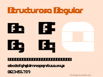 Structurosa Regular Version 1.0 Font Sample