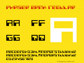 Phaser Bank Regular 001.000 Font Sample