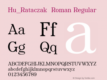 Hu_Rataczak  Roman Regular 1997.05.31图片样张