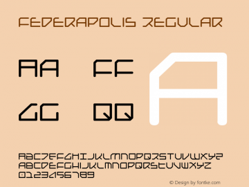 Federapolis Regular 001.000 Font Sample