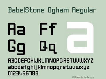 BabelStone Ogham Regular Version 1.01 December 26, 2009图片样张