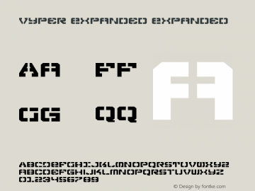 Vyper Expanded Expanded 001.000 Font Sample