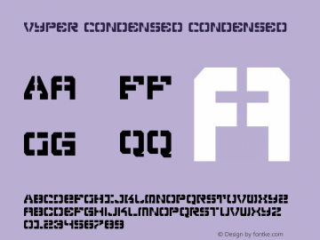 Vyper Condensed Condensed 001.000 Font Sample