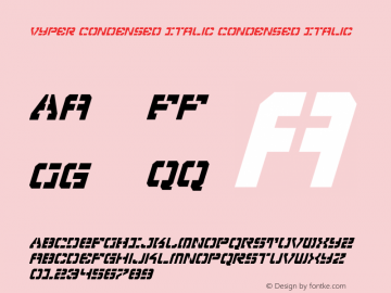 Vyper Condensed Italic Condensed Italic 001.000图片样张