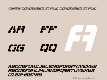 Vyper Condensed Italic Condensed Italic 001.000图片样张