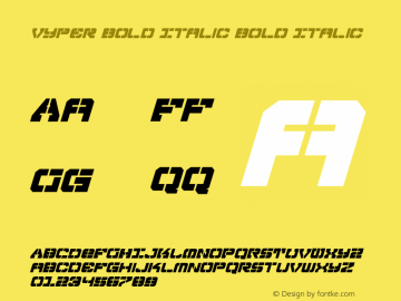 Vyper Bold Italic Bold Italic 001.000图片样张