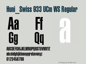 Huni_Swiss 933 UCm WS Regular 1.0, Rev. 1.65  1997.06.10图片样张