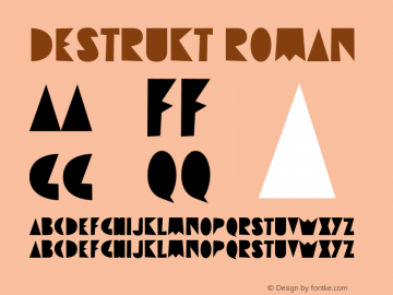 Destrukt Roman Version 1.00 Font Sample