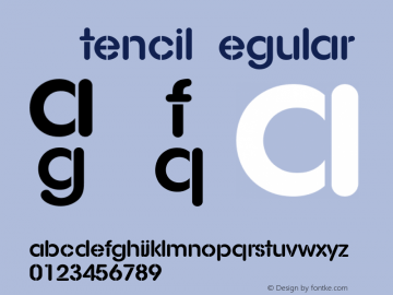 AG Stencil Regular Version 001.002 Font Sample