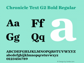 Chronicle Text G2 Bold Regular Version 1.200 Pro图片样张