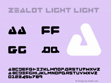 Zealot Light Light 001.000 Font Sample