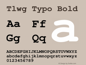 Tlwg Typo Bold Version 002.002: 2008-07-21 Font Sample